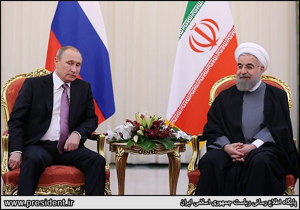 Vladimir Putin and Hassan Rouhani
