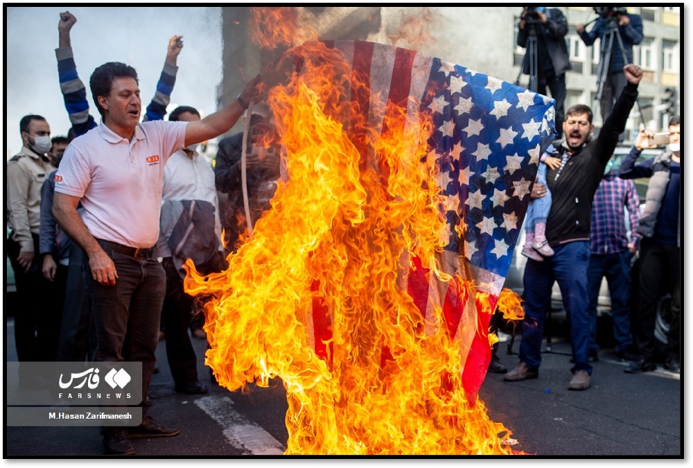 Us flag Tehran