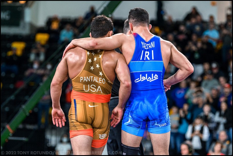 Wrestlers Pantaleo and Yazdani