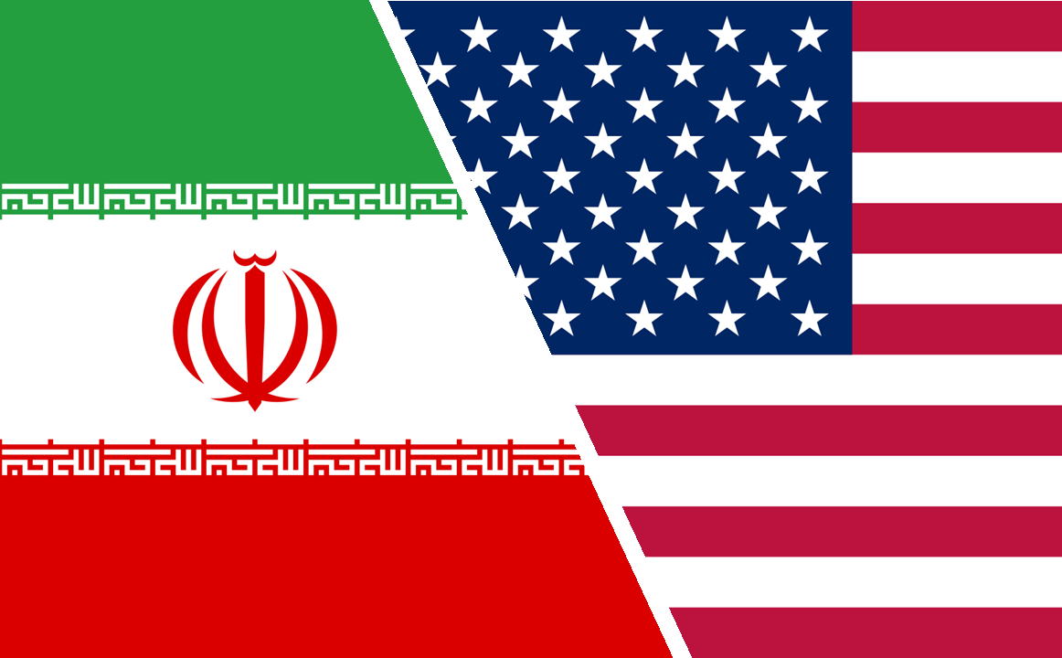Iran and US flags