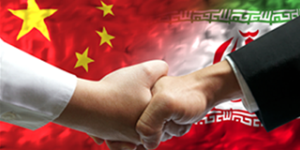 China and Iran flags